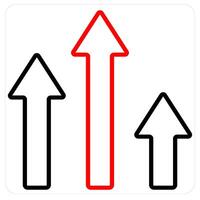 Profit and business concept in red line color vector