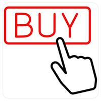 Buy and click icon concept in red line color vector