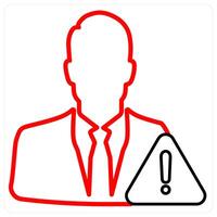Share Profile icon concept in red line color vector