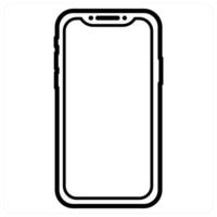 Mobile icon concept in red line color vector