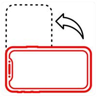 Landscape icon concept in red line color vector