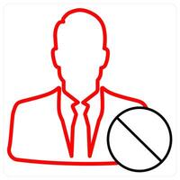 Recieved Profile icon concept in red line color vector