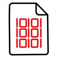 Programming and coding icon concept in red line color vector