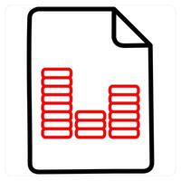 Article icon concept in red line color vector
