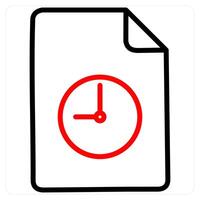 Logs icon concept in red line color vector