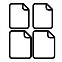 Files icon concept in red line color vector