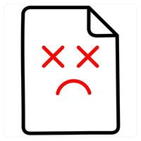 Missing Page icon concept in red line color vector