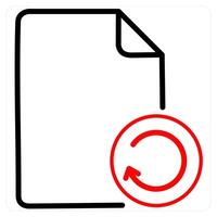 Update and refresh icon concept in red line color vector