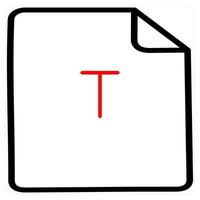 Document File icon concept in red line color vector