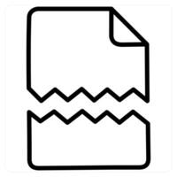 Damaged icon concept in red line color vector