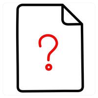 Question icon concept in red line color vector