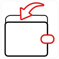 Income and cashback icon concept in red line color vector