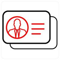 Human Database icon concept in red line color vector