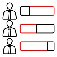 Ability icon concept in red line color vector