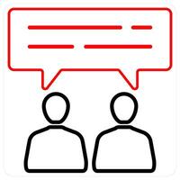 Training icon concept in red line color vector