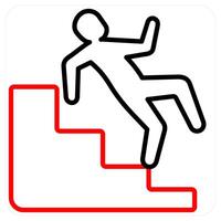 Accidental Insurance icon concept in red line color vector