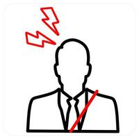 Driver Insurance icon concept in red line color vector