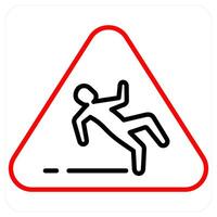 Accidental liabilty icon concept in red line color vector