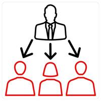 Trainer icon concept in red line color vector