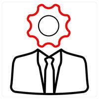 Creative icon concept in red line color vector