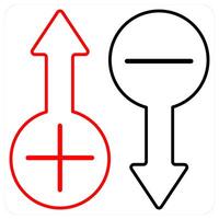 Rating and reviews icon concept in red line color vector