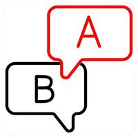 Option concept icon in red line color vector