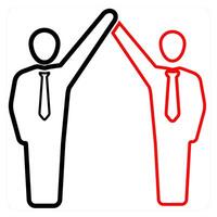 Success icon concept in red line color vector