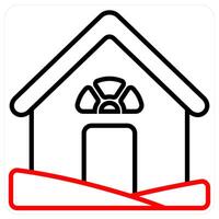 House icon concept in red line color vector