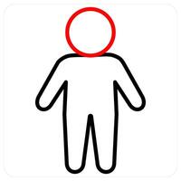 man icon concept in red line color vector