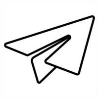 Send icon concept in red line color vector
