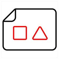 Image Document icon concept in red line color vector
