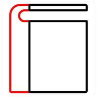Book and read icon concept in red line color vector