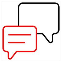 Message icon concept in red line color vector