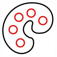 Paint Colors icon concept in red line color vector