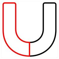 Attraction icon concept in red line color vector