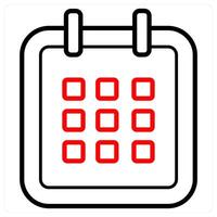Event icon concept in red line color vector