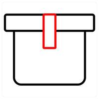 Box icon concept in red line color vector