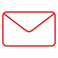 Email in red line color vector
