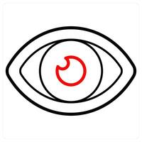 View icon concept in red line color vector