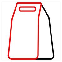 Dairy icon concept in red line color vector