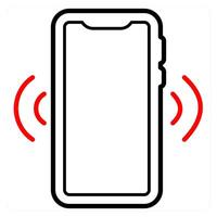 Sensor and motion icon concept in red line color vector