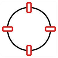Telepresence icon concept in red line color vector