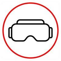 Emoticon Reality and object icon concept in red line color vector