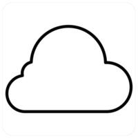 Cloud concept in red line color vector