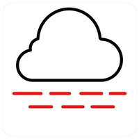Night and visibility in red line color vector