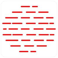 Foggy and mist icon concept in red line color vector