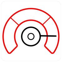 Forecast icon concept in red line color vector