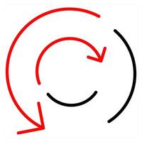Data analysis icon concept in red line color vector