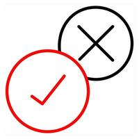 Survey and ratings icon concept in red line color vector