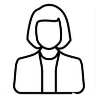 Marketing Executive icon concept in red line color vector